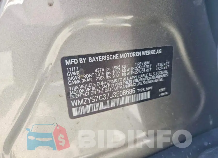 WMZYS7C37J3E08686 Photo# 13