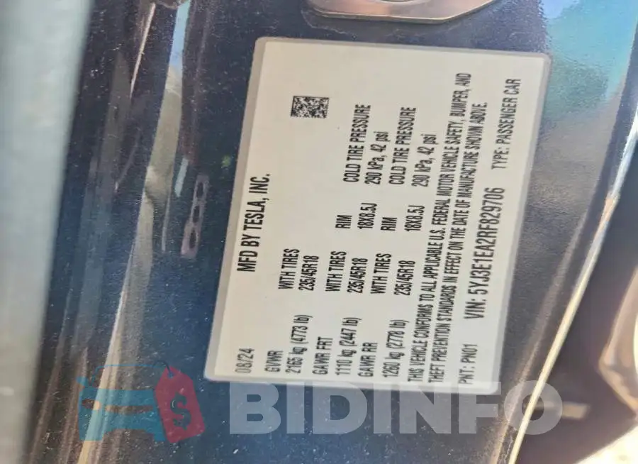 5YJ3E1EA2RF829706 Photo# 13