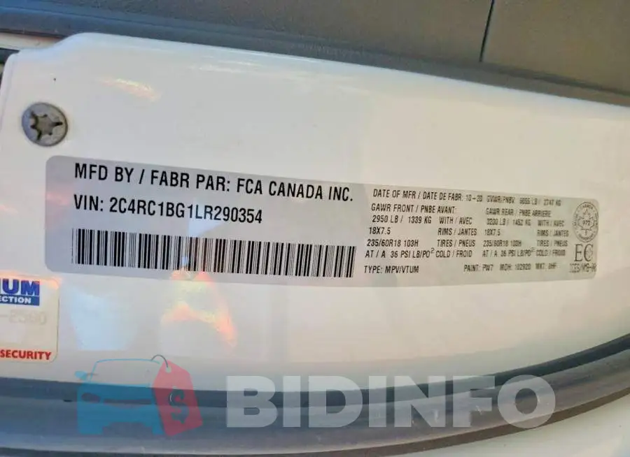 2C4RC1BG1LR290354 Photo# 13