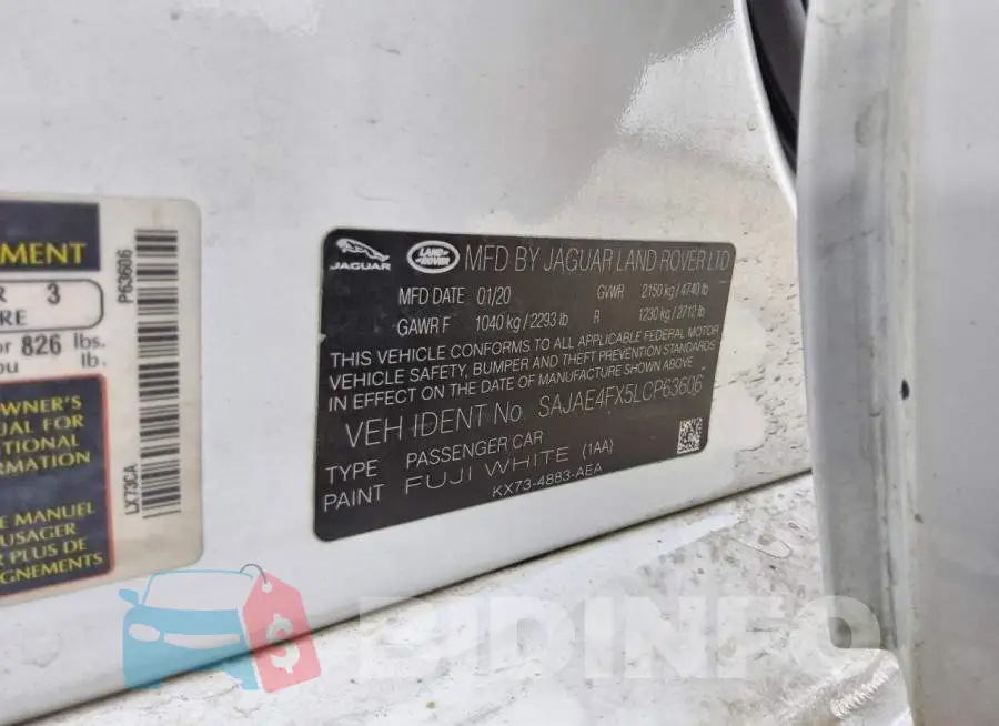 SAJAE4FX5LCP63606 Photo# 5