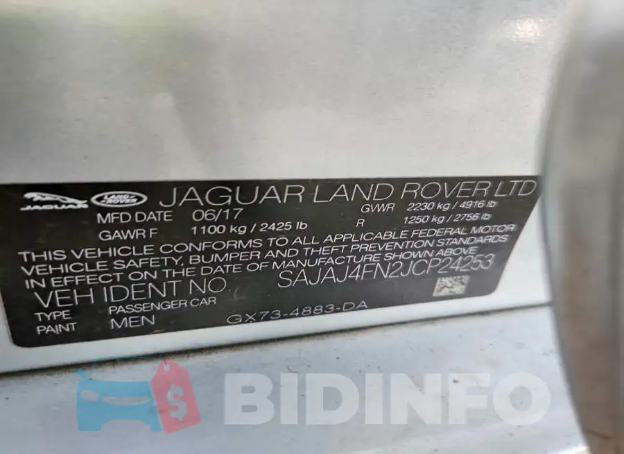 SAJAJ4FN2JCP24253 Photo# 12