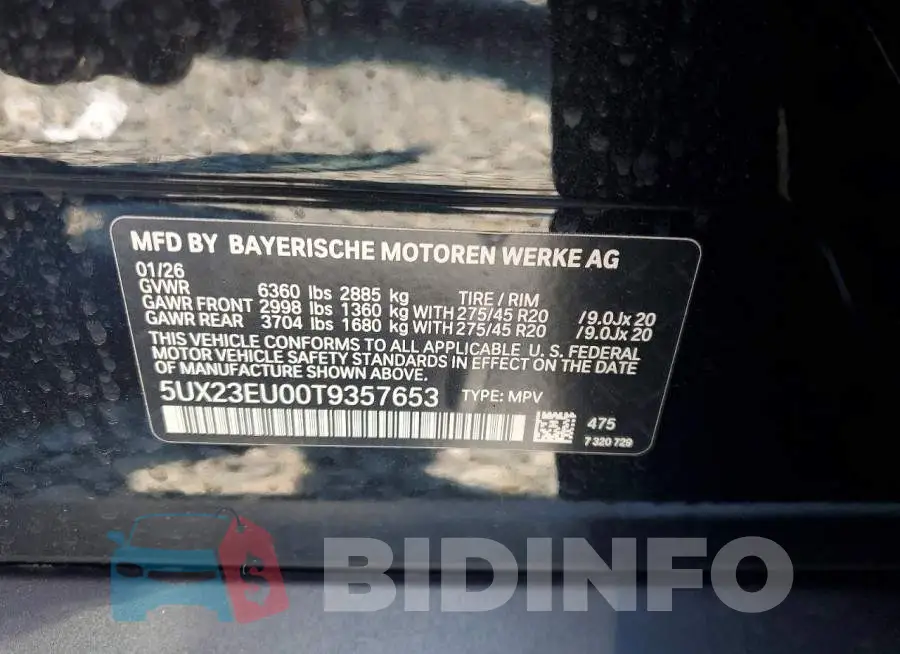 5UX23EU00T9357653 Photo# 13