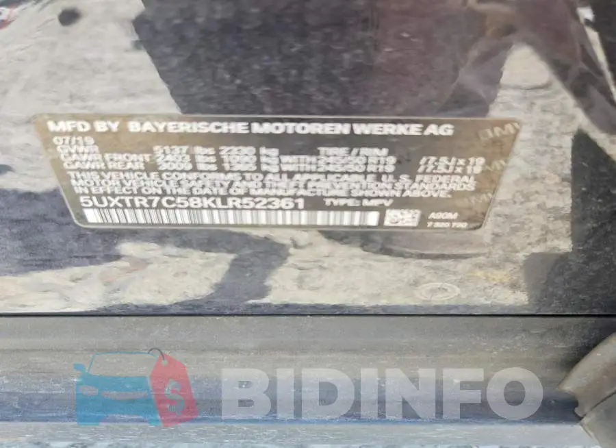 5UXTR7C58KLR52361 Photo# 13