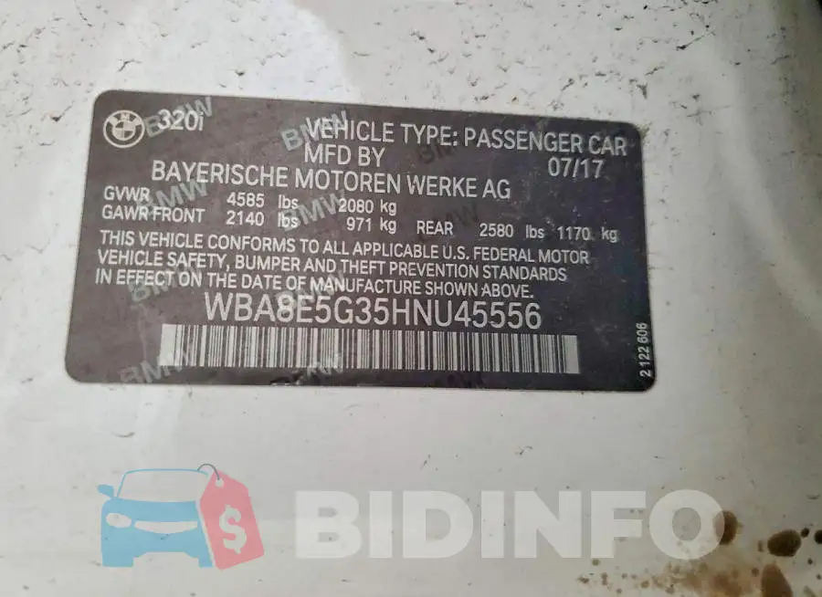 WBA8E5G35HNU45556 Photo# 12