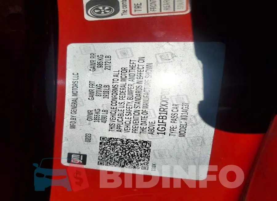 1G1FB1RXXP0132020 Photo# 12
