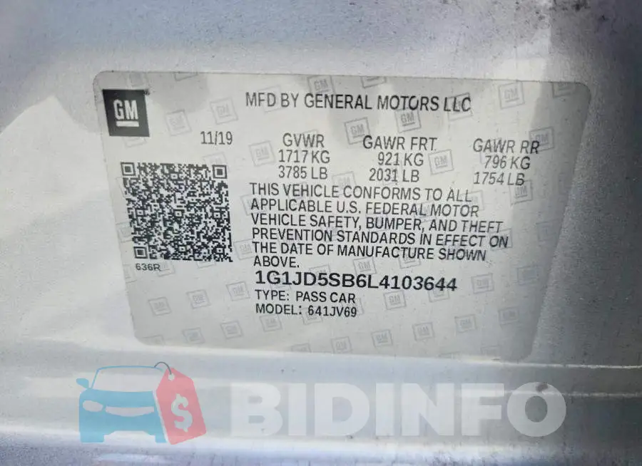 1G1JD5SB6L4103644 Photo# 12