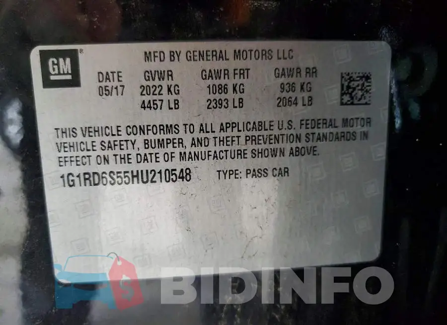 1G1RD6S55HU210548 Photo# 12
