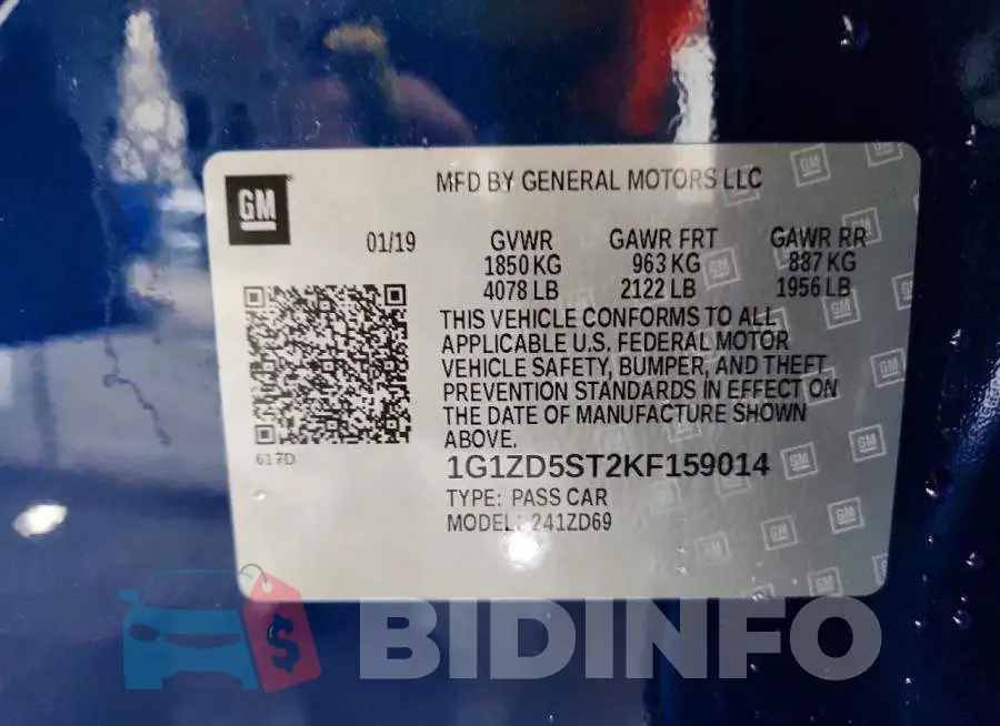 1G1ZD5ST2KF159014 Photo# 12
