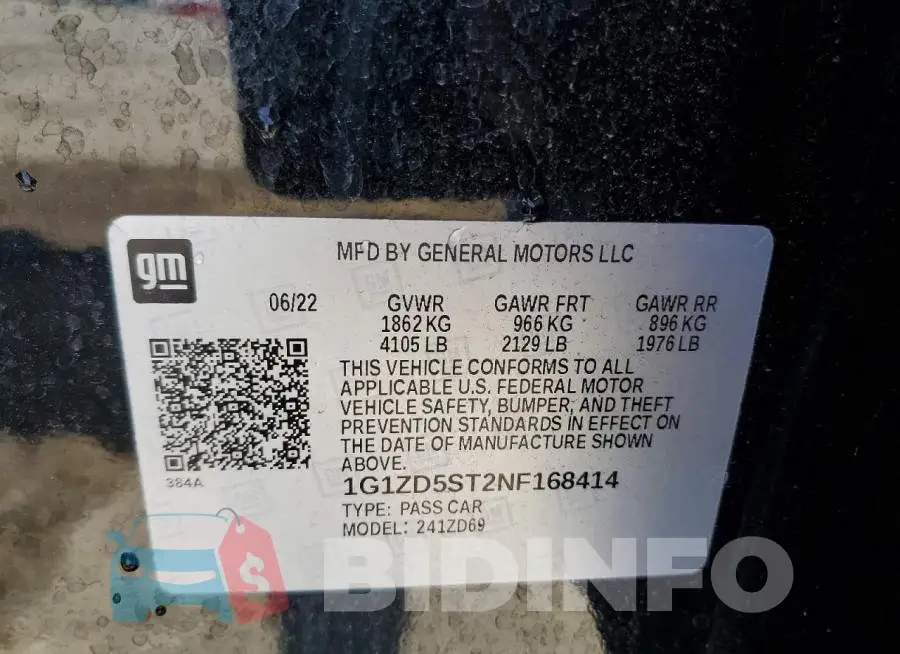 1G1ZD5ST2NF168414 Photo# 13
