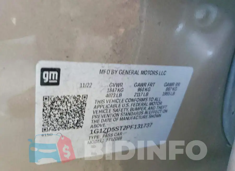 1G1ZD5ST2PF131737 Photo# 12