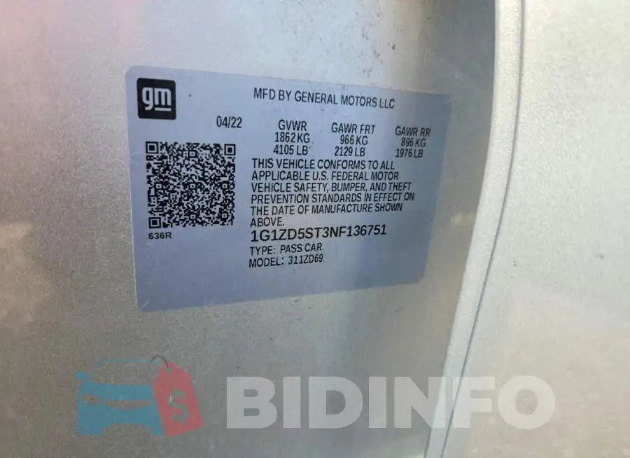1G1ZD5ST3NF136751 Photo# 13