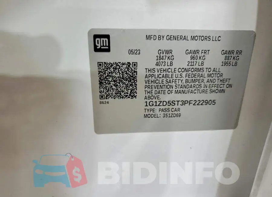 1G1ZD5ST3PF222905 Photo# 12