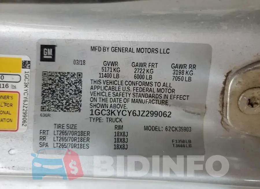 1GC3KYCY6JZ299062 Photo# 12