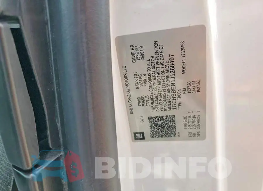1GCHSBEN1J1268497 Photo# 12