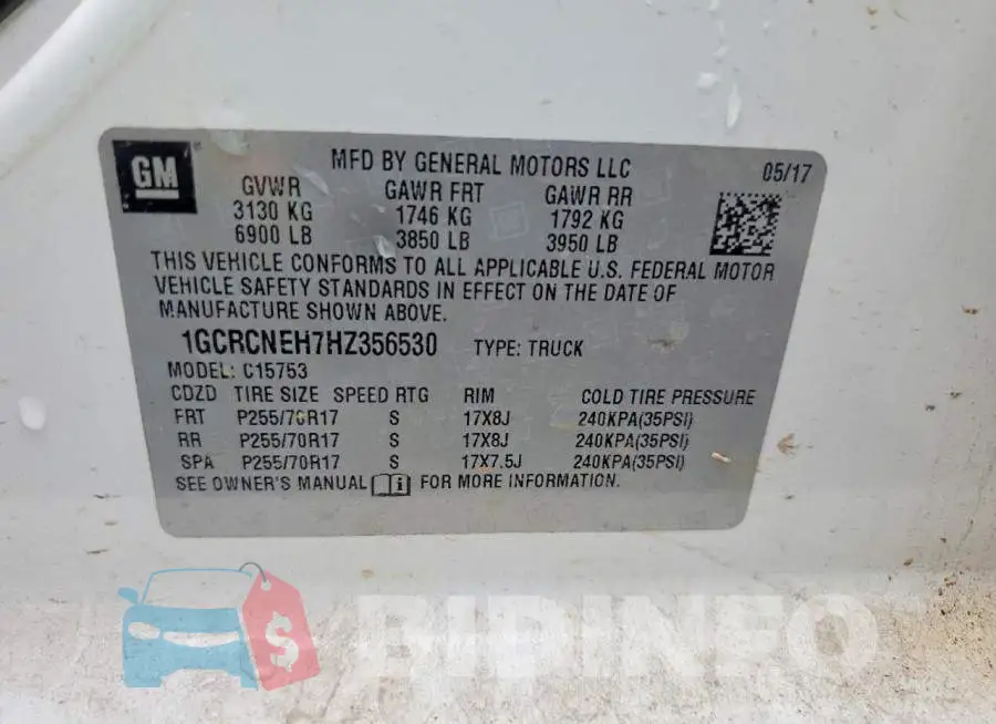1GCRCNEH7HZ356530 Photo# 12