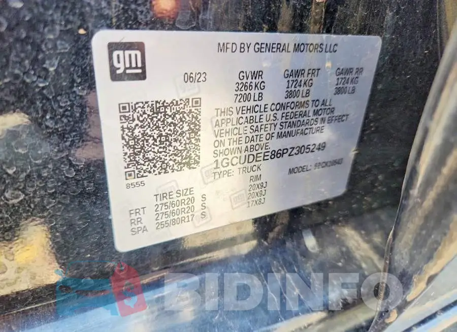 1GCUDEE86PZ305249 Photo# 12