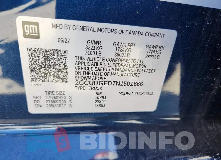 2GCUDGED7N1501666 Photo# 12