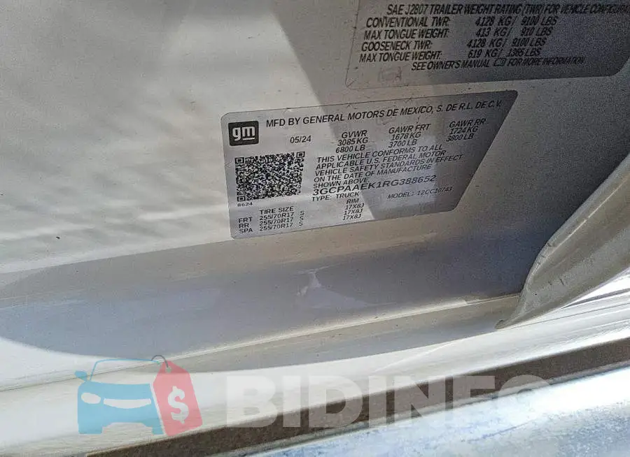 3GCPAAEK1RG388652 Photo# 13