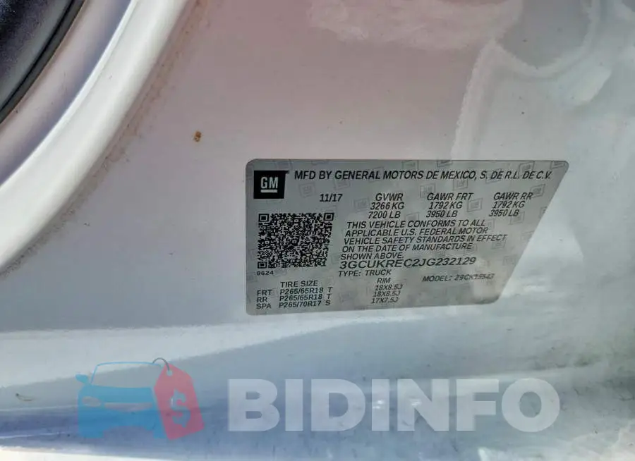 3GCUKREC2JG232129 Photo# 12