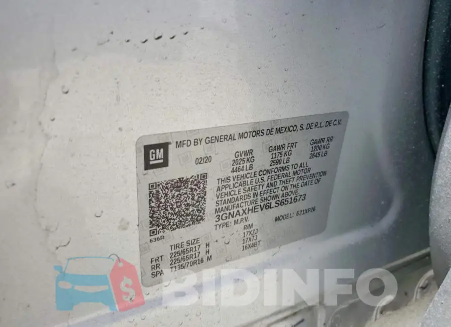 3GNAXHEV6LS651673 Photo# 14