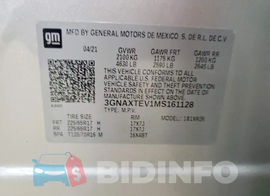 3GNAXTEV1MS161128 Photo# 13