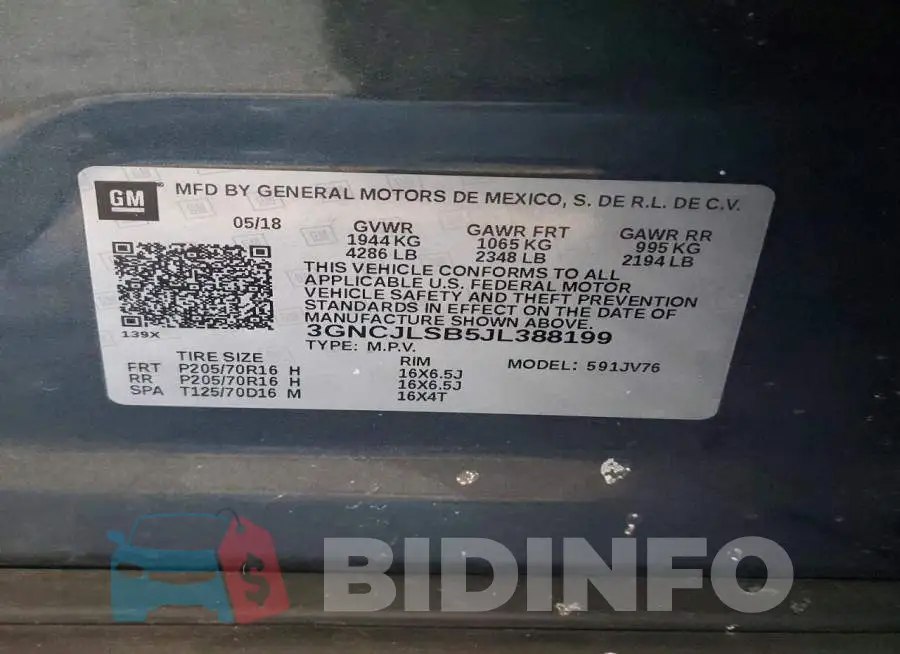 3GNCJLSB5JL388199 Photo# 13