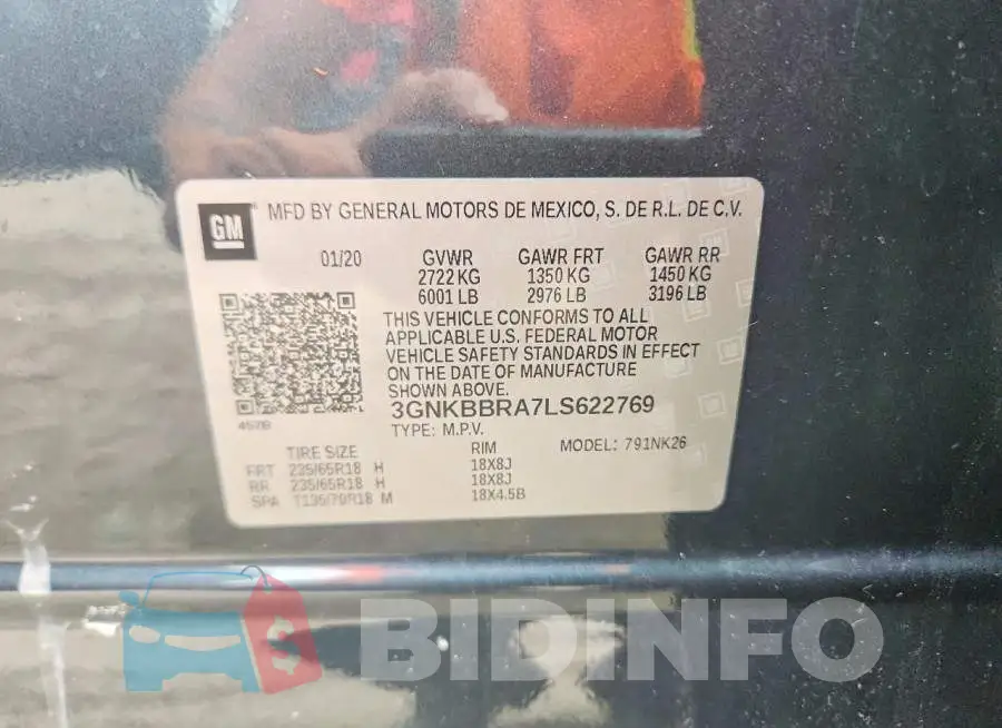 3GNKBBRA7LS622769 Photo# 13