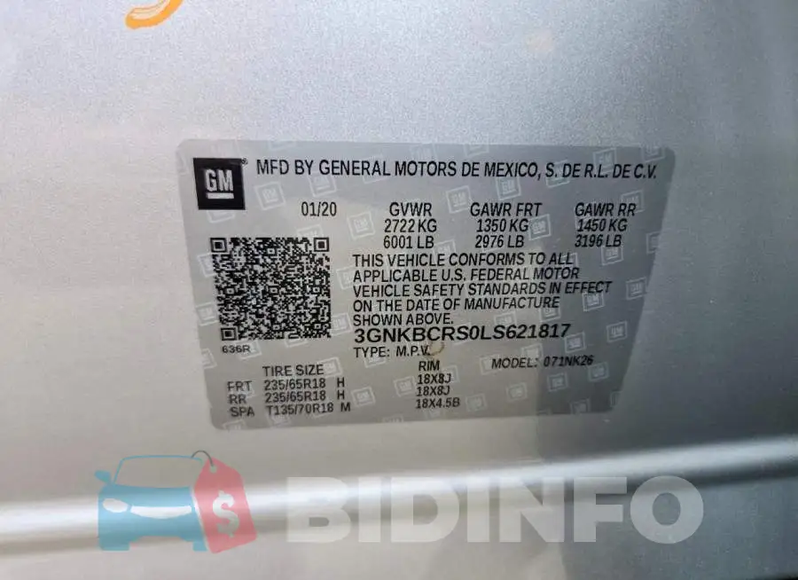 3GNKBCRS0LS621817 Photo# 12