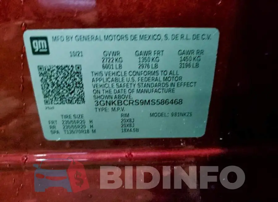 3GNKBCRS9MS586468 Photo# 14