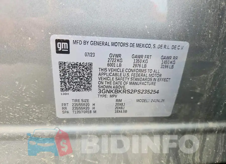 3GNKBKRS2PS235254 Photo# 12