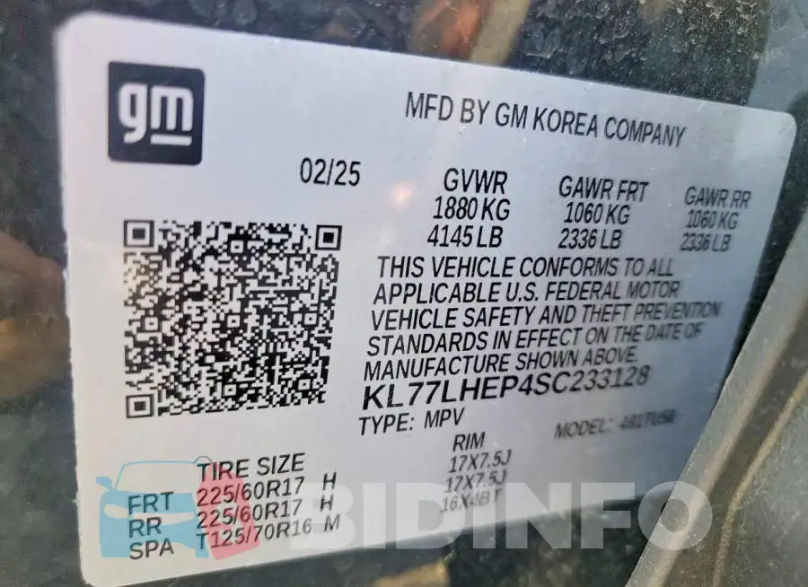 KL77LHEP4SC233128 Photo# 14