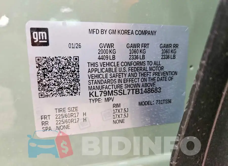 KL79MSSL7TB148683 Photo# 13