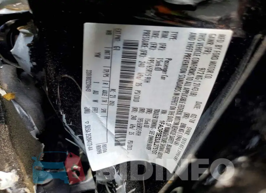 1FADP3E23JL275151 Photo# 12