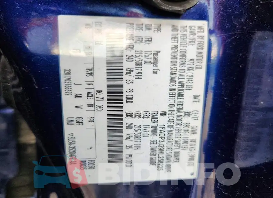 1FADP3J29HL258225 Photo# 12