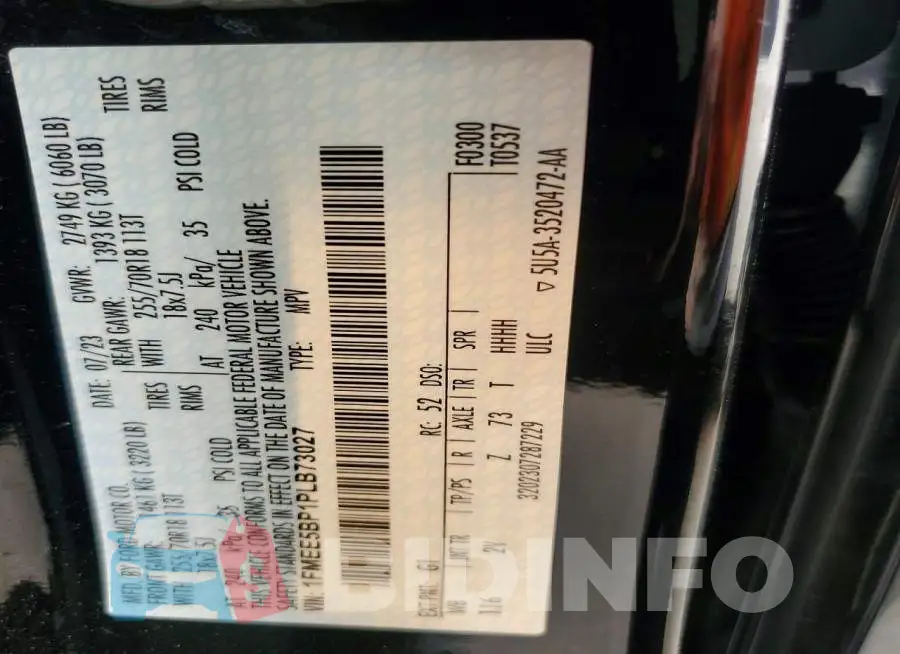 1FMEE5BP1PLB73027 Photo# 14