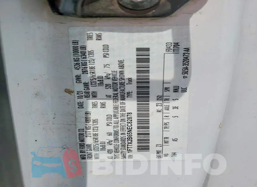 1FT7X2B65NEC82878 Photo# 13