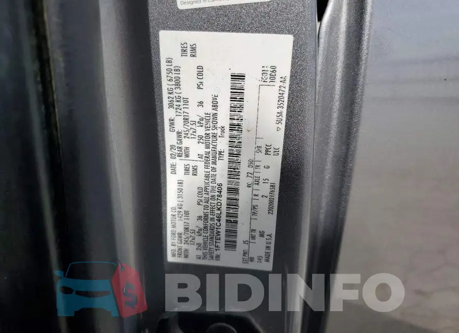 1FTEW1C46LKD78406 Photo# 13