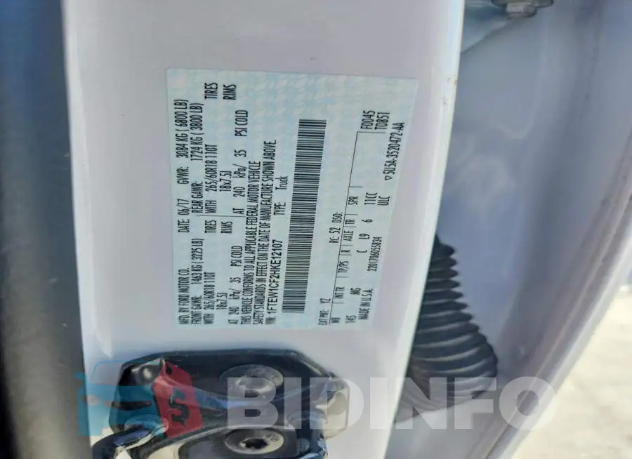 1FTEW1CF2HKE12107 Photo# 12