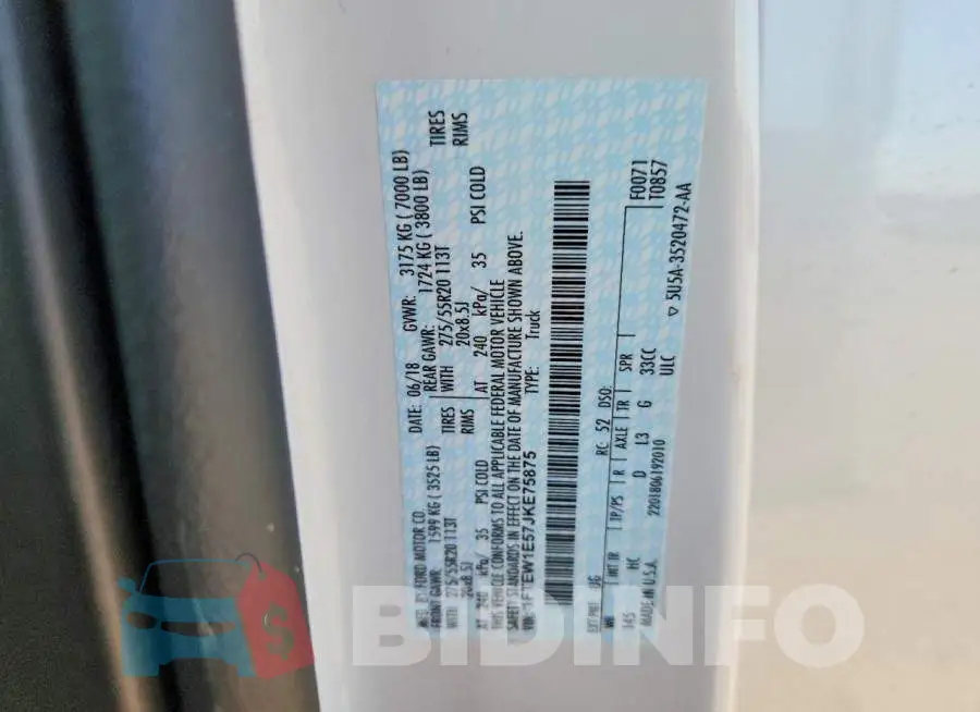 1FTEW1E57JKE75875 Photo# 12