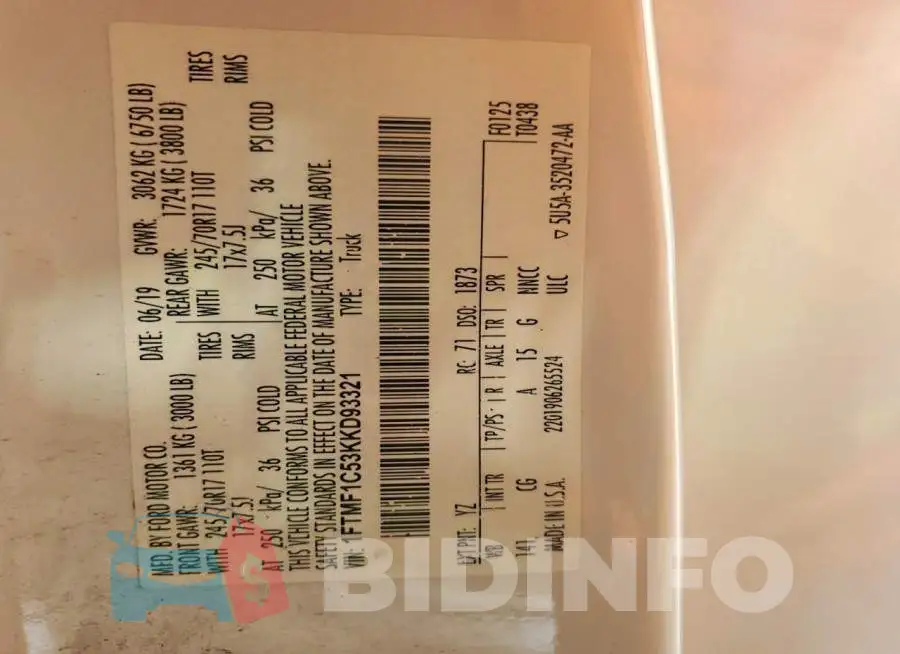 1FTMF1C53KKD93321 Photo# 12