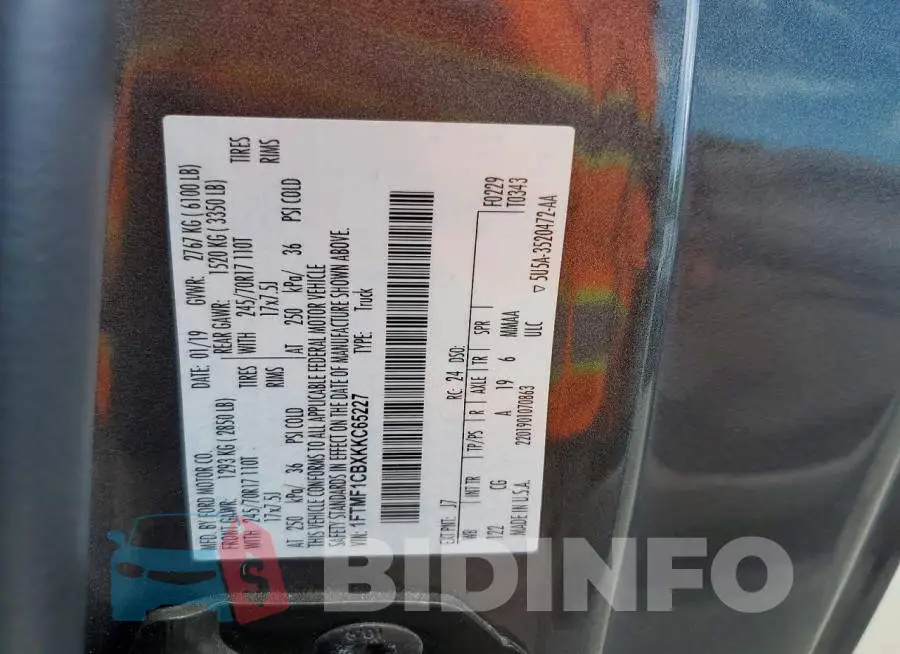 1FTMF1CBXKKC65227 Photo# 12