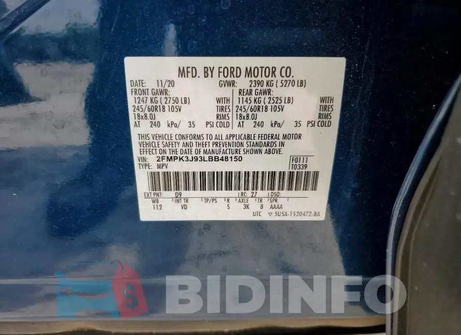 2FMPK3J93LBB48150 Photo# 14