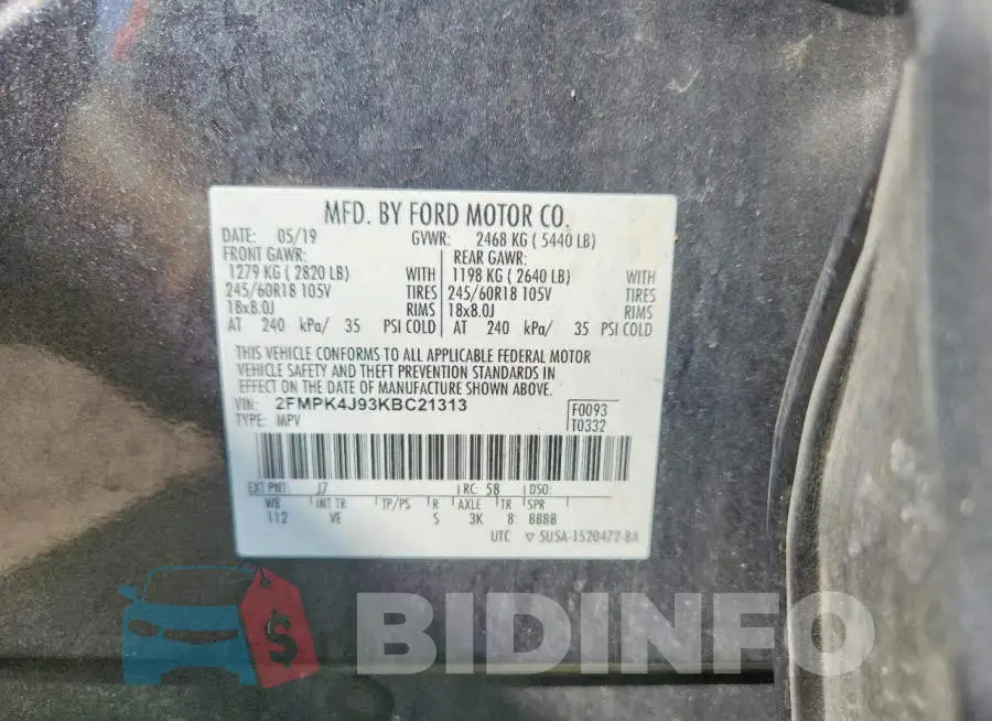 2FMPK4J93KBC21313 Photo# 13