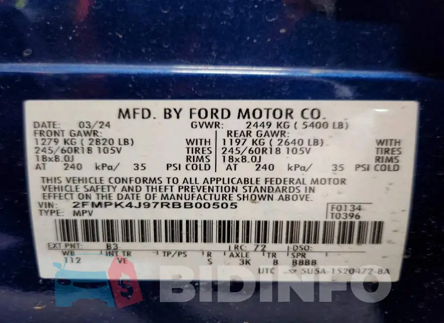 2FMPK4J97RBB00505 Photo# 12