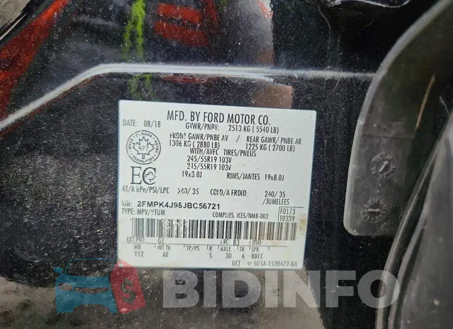 2FMPK4J98JBC56721 Photo# 14