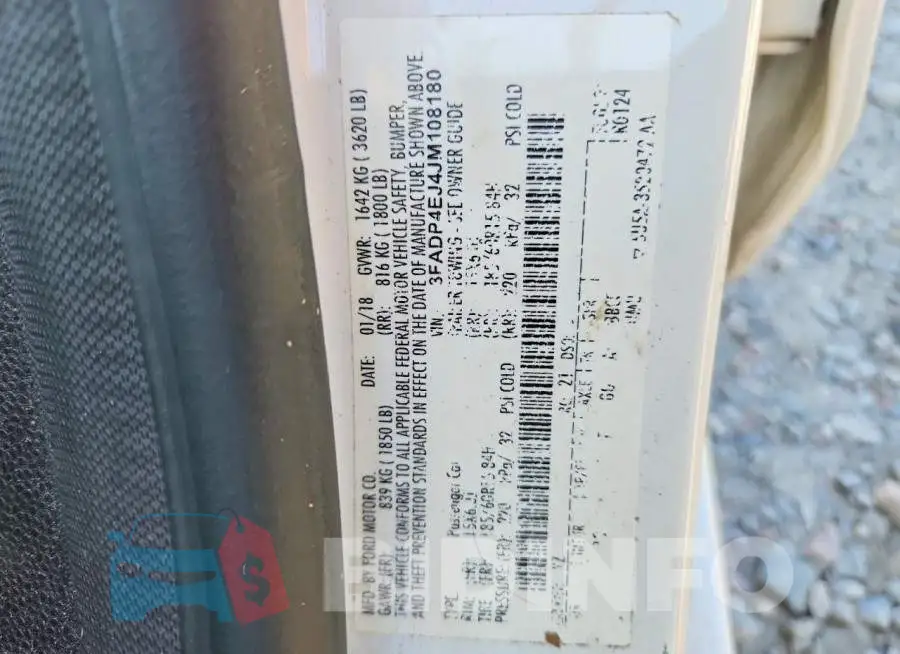 3FADP4EJ4JM108180 Photo# 12