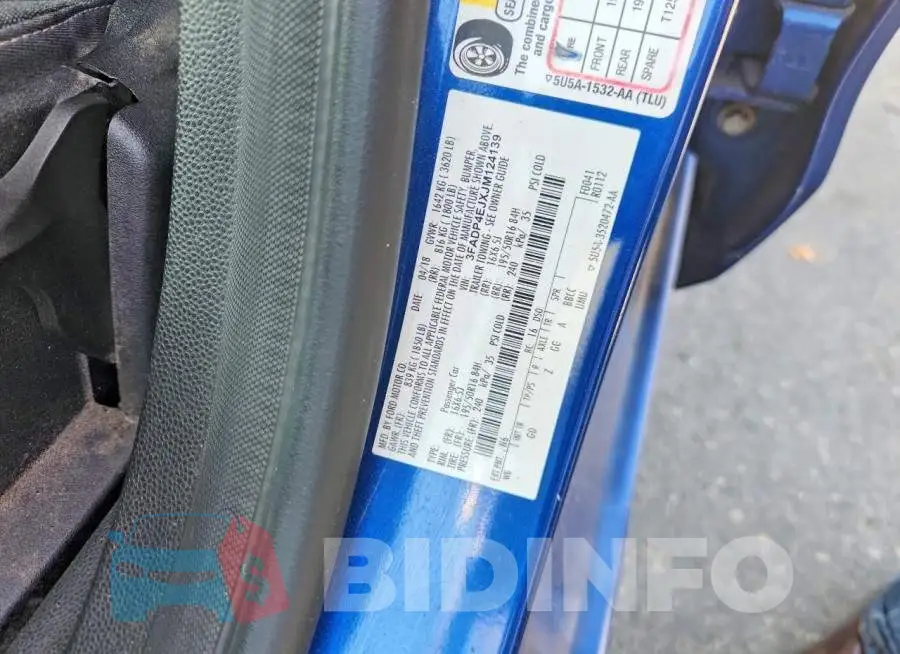 3FADP4EJXJM124139 Photo# 13