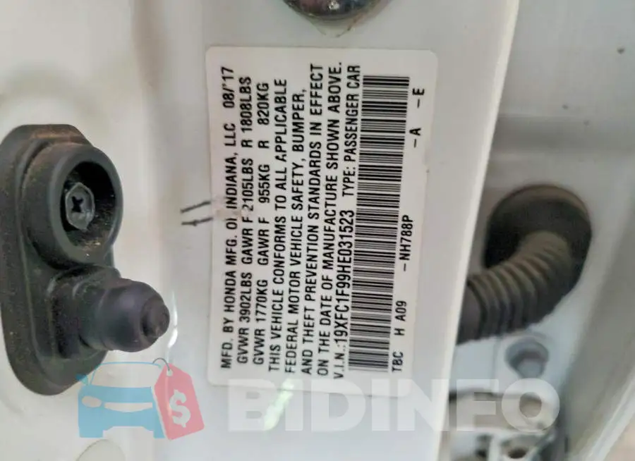 19XFC1F99HE031523 Photo# 12