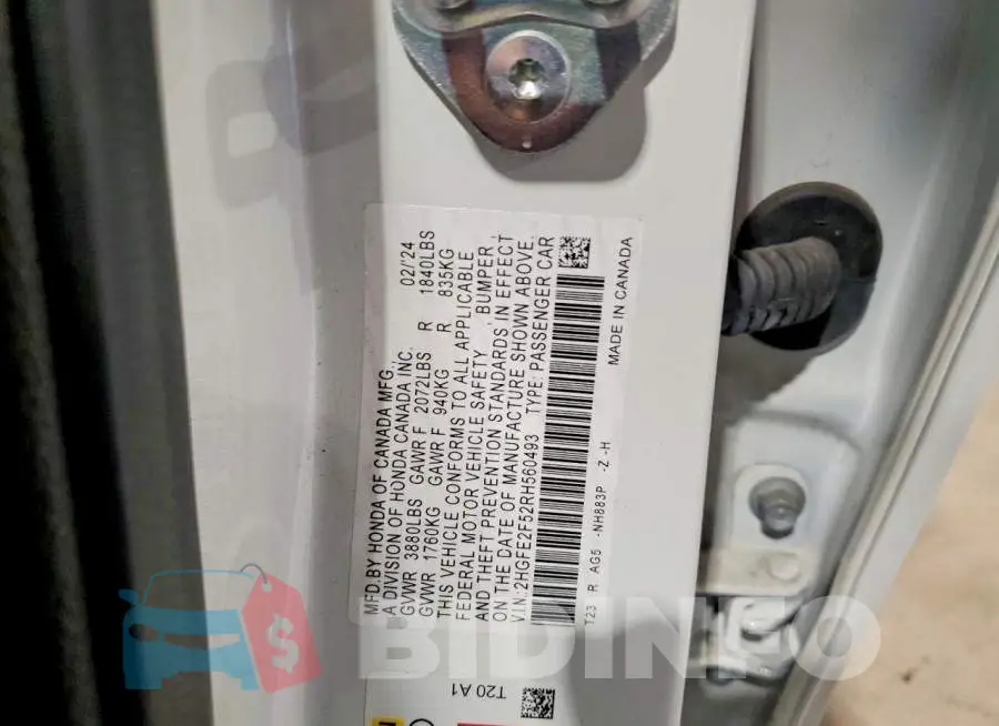2HGFE2F52RH560493 Photo# 13