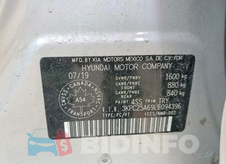 3KPC25A69LE094396 Photo# 12